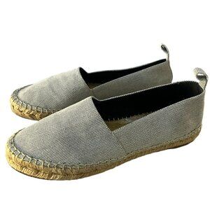 Celine Canvas Espadrilles Slip On Navy Blue Made in Spain Size 40